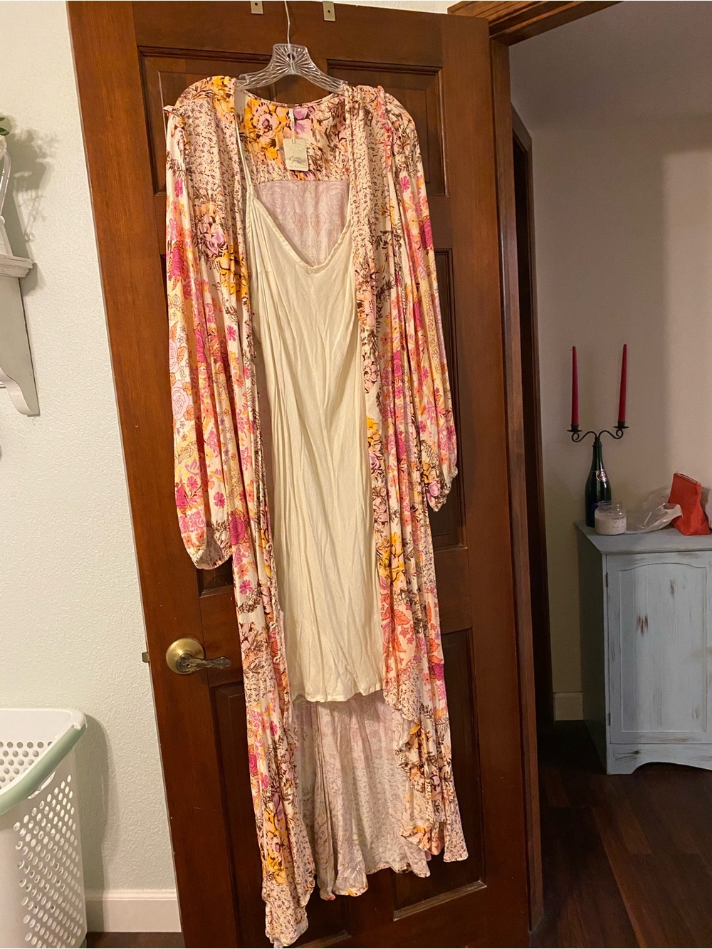 Free People Floral Midi Dress in Yellow, Purple, Brown, Ivory - Picture 10 of 10